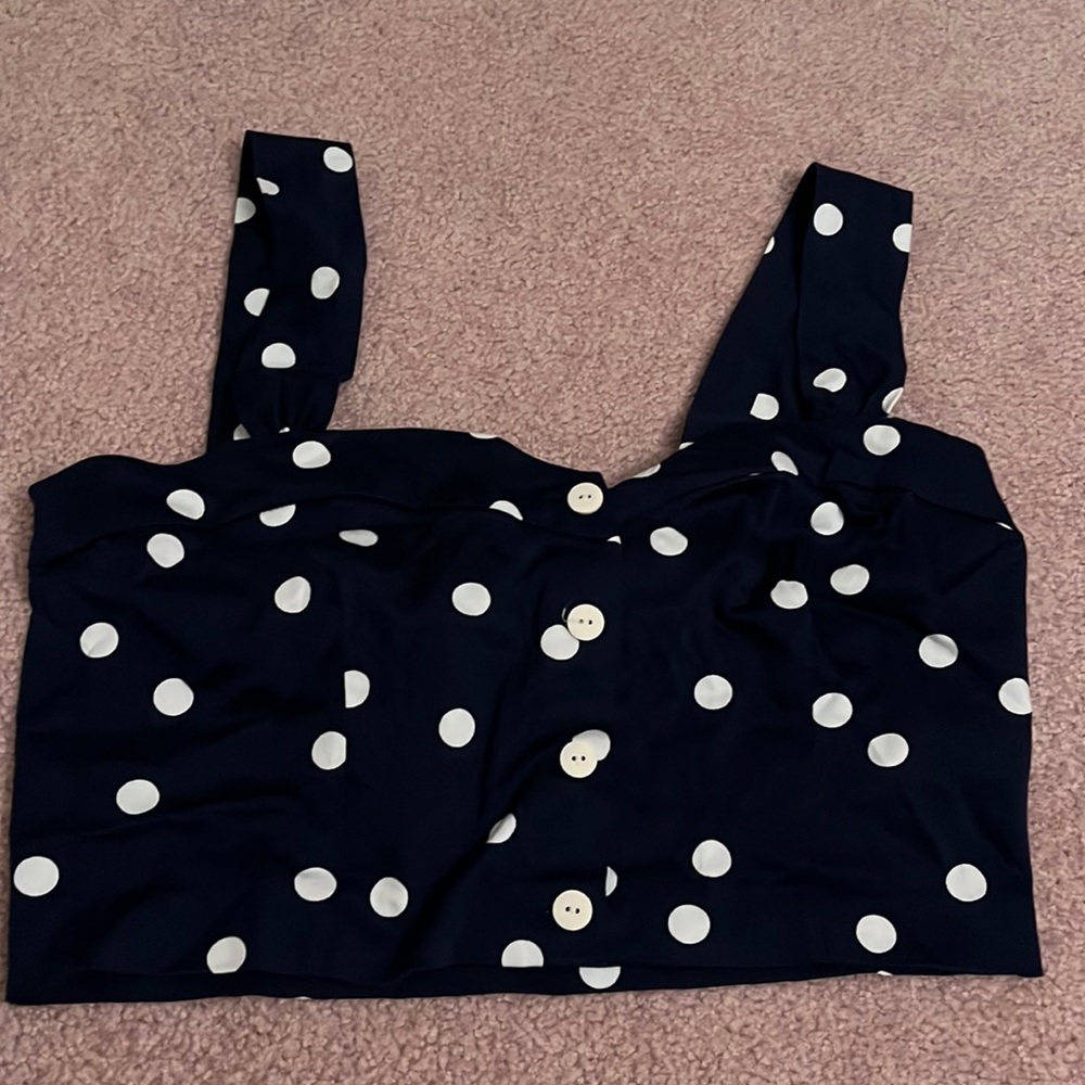 Zara polka dot crop top